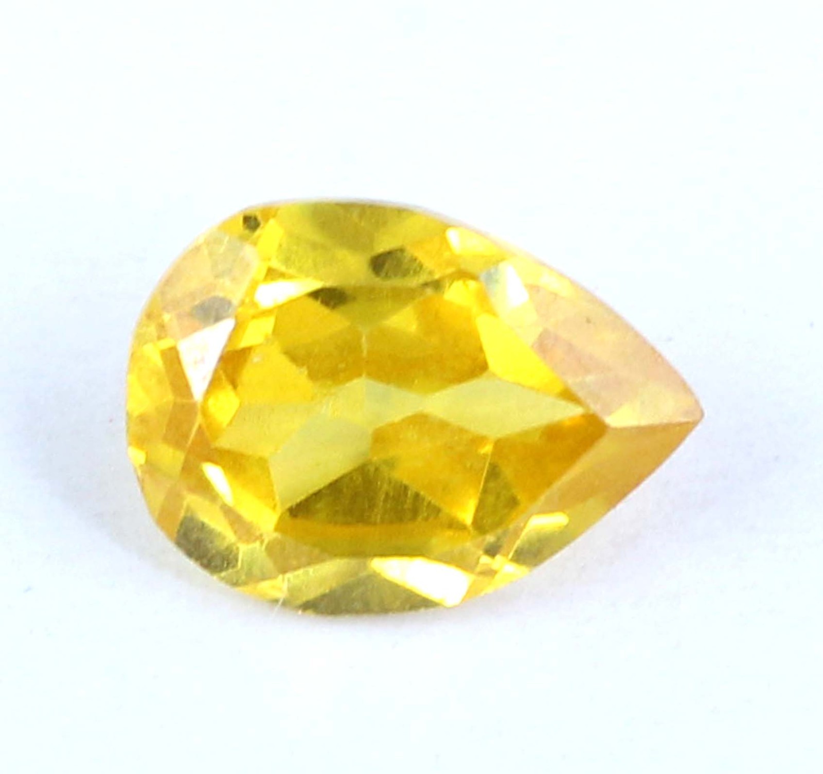 8.45 Ct/13 mm Natural Yellow Zircon Pear Gemstone Certified T23286 Tariff Free
