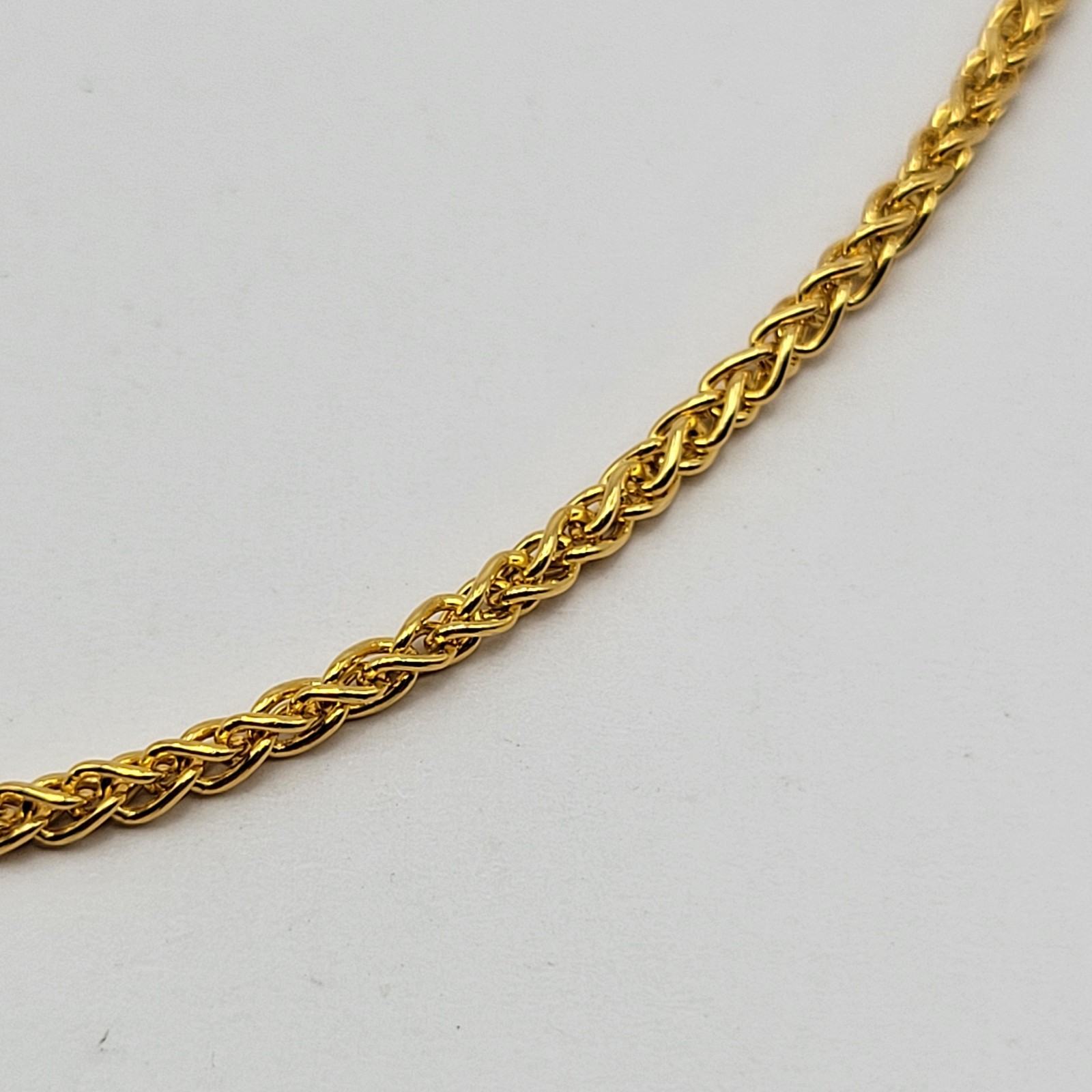 QVC Italian Silver 18k Sterling 1.6mm Foxtail Wheat Chain Necklace – 18″