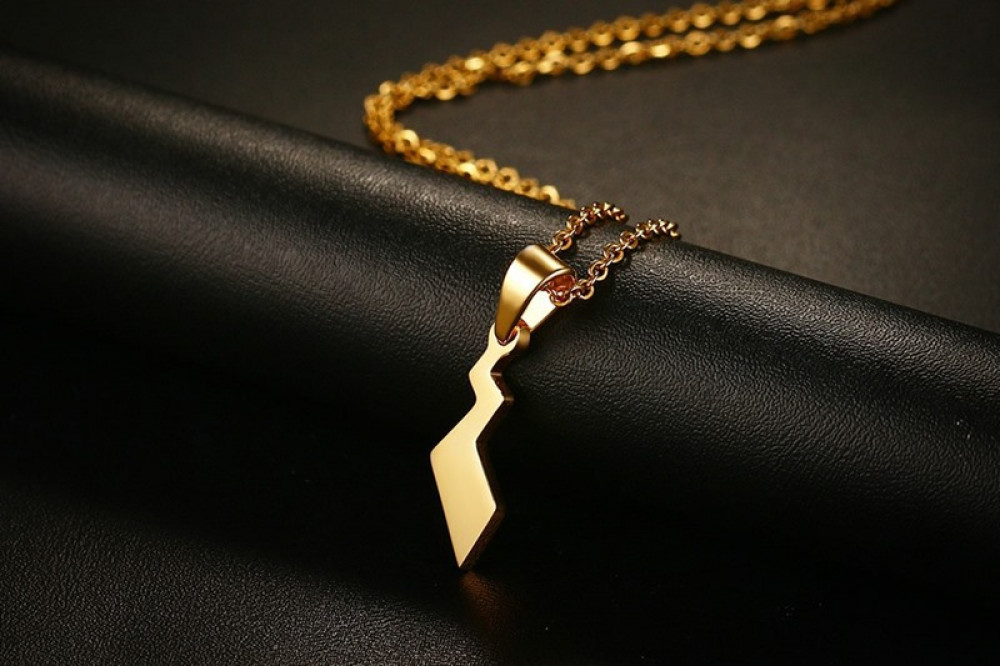 25.5CM Stainless Steel Lightning Tail Pendant Mens And Womens Universal Necklace