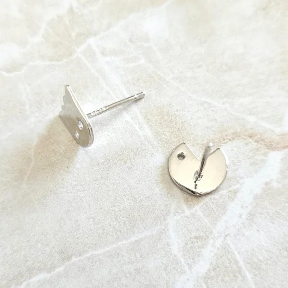 Pac Man Earrings Sterling Silver Video Game Lover Gift Birthday Gift Present Her