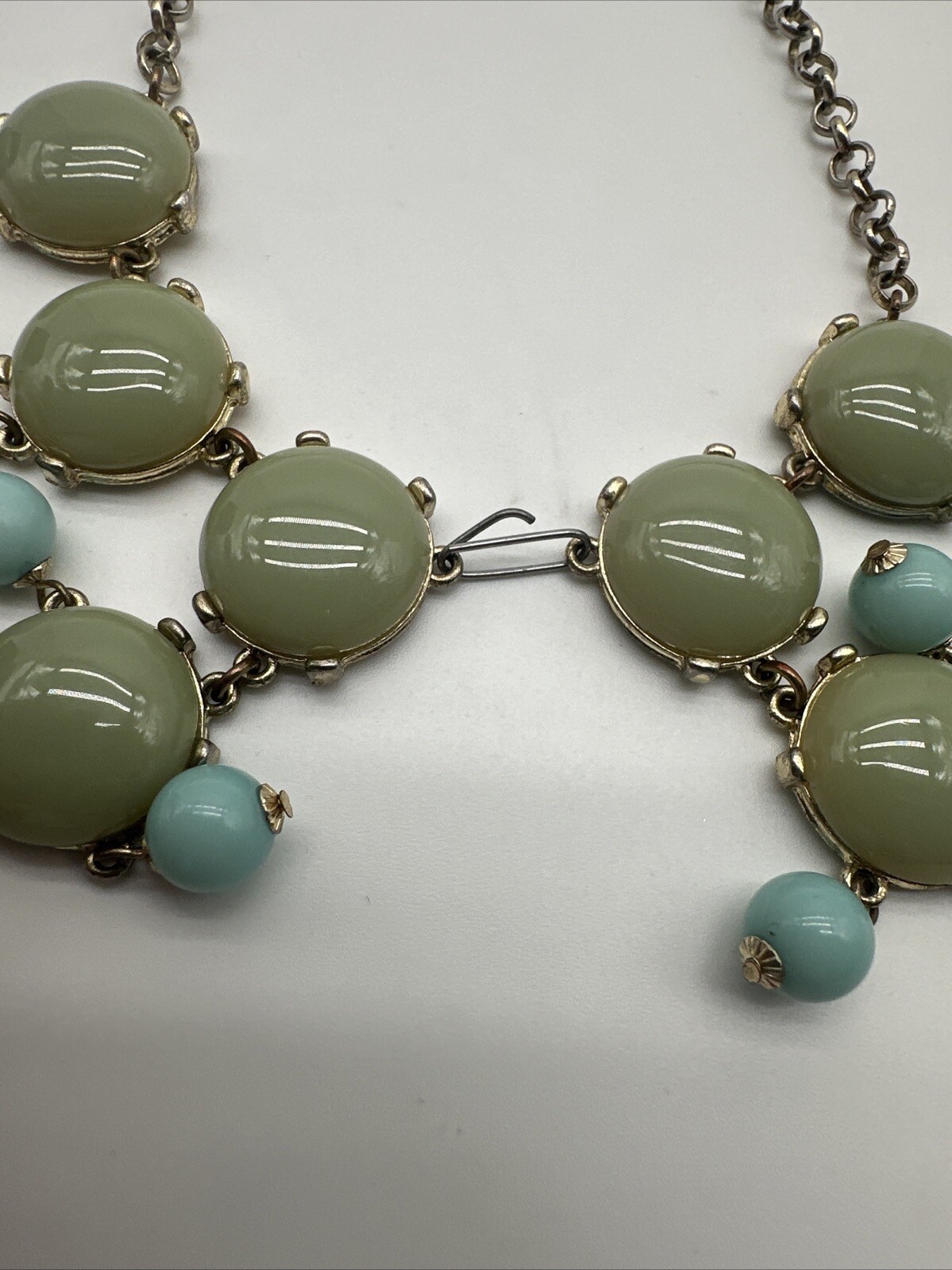 Hawaii Sea Glass Boho Stack Hippie North Shore Turquoise Necklace-13In…34