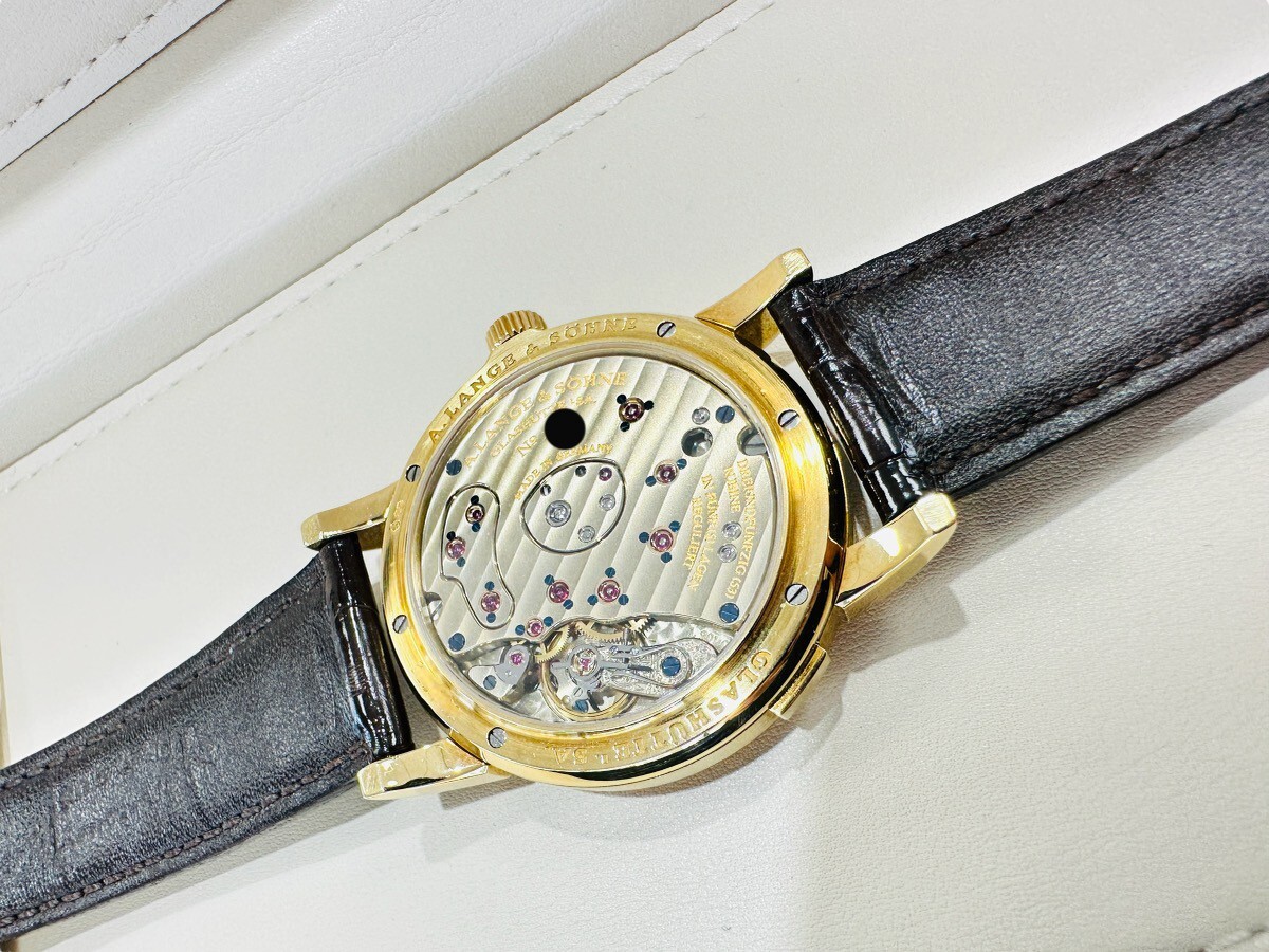 A. Lange & Sohne Lange 1 18K Yellow Gold 101.021 Manual Movement 38.5mm Watch