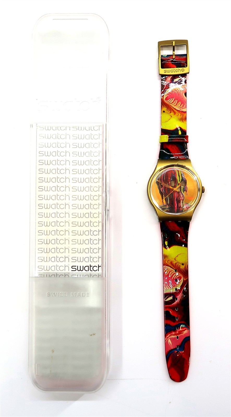 Swatch Watch WE’REALLGONNADIE SUOZ115 w/ Case & Papers 2011 We’re All Gonna Die