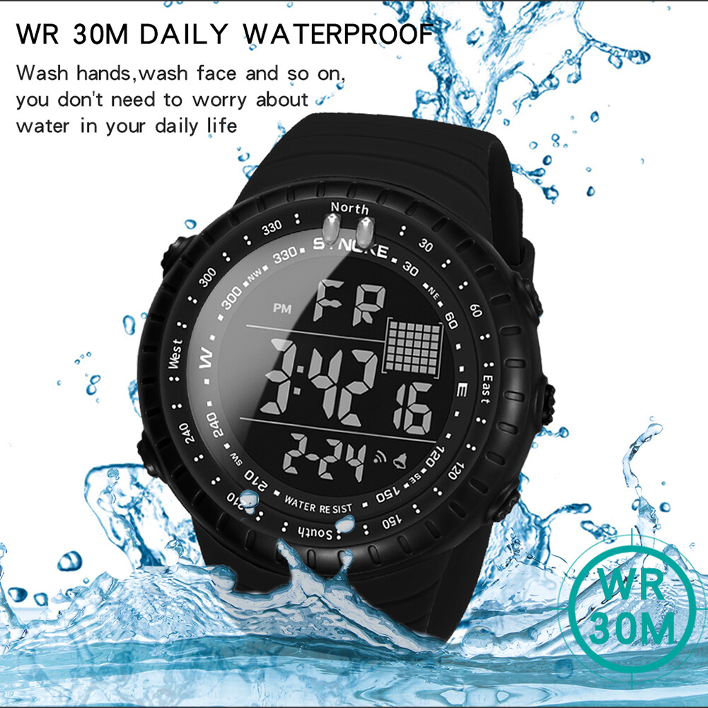 30M Waterproof Military Army Green Camouflage Watch Digital Wrist Watch Men