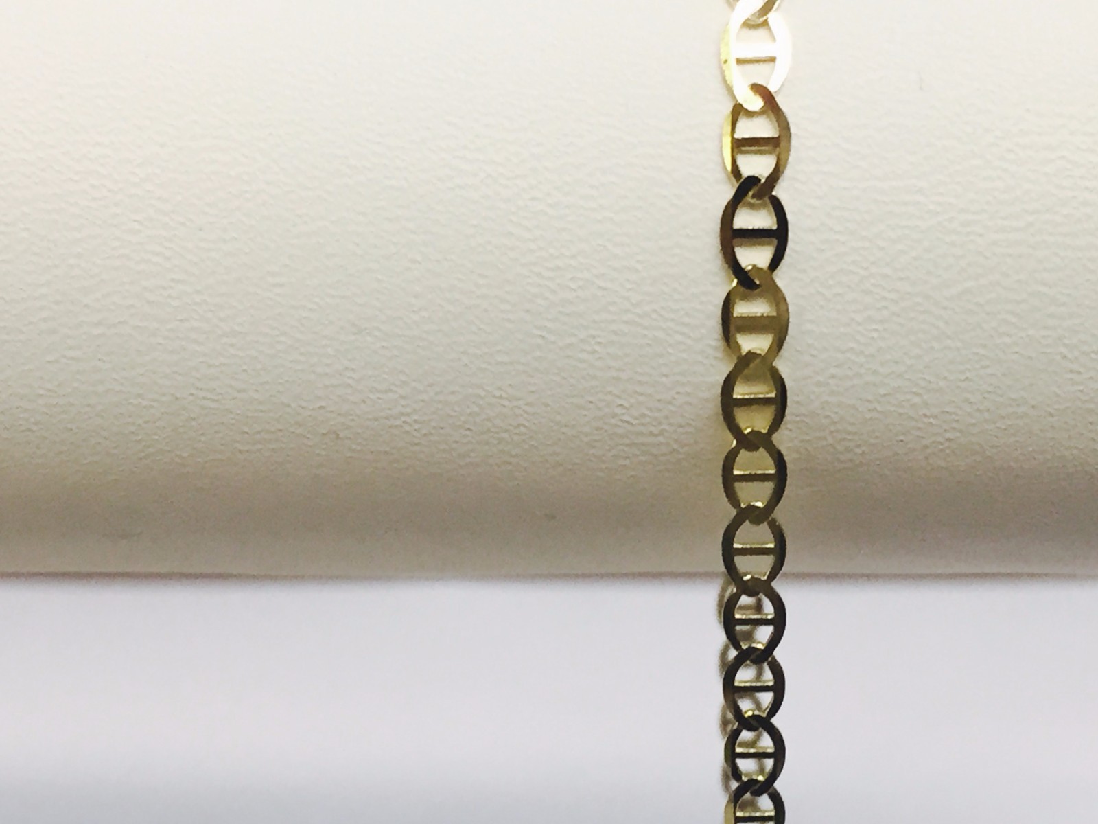 10k Yellow Gold 10″ Solid Anchor Mariner Link Anklet Chain Bracelet 3.2 mm 2Gram