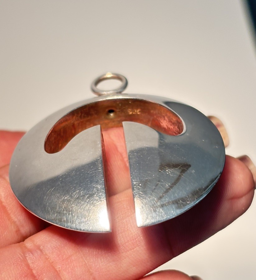 Vintage Linglingo From Philippines Silver W Patina 2” Pendant Charms Jewelry