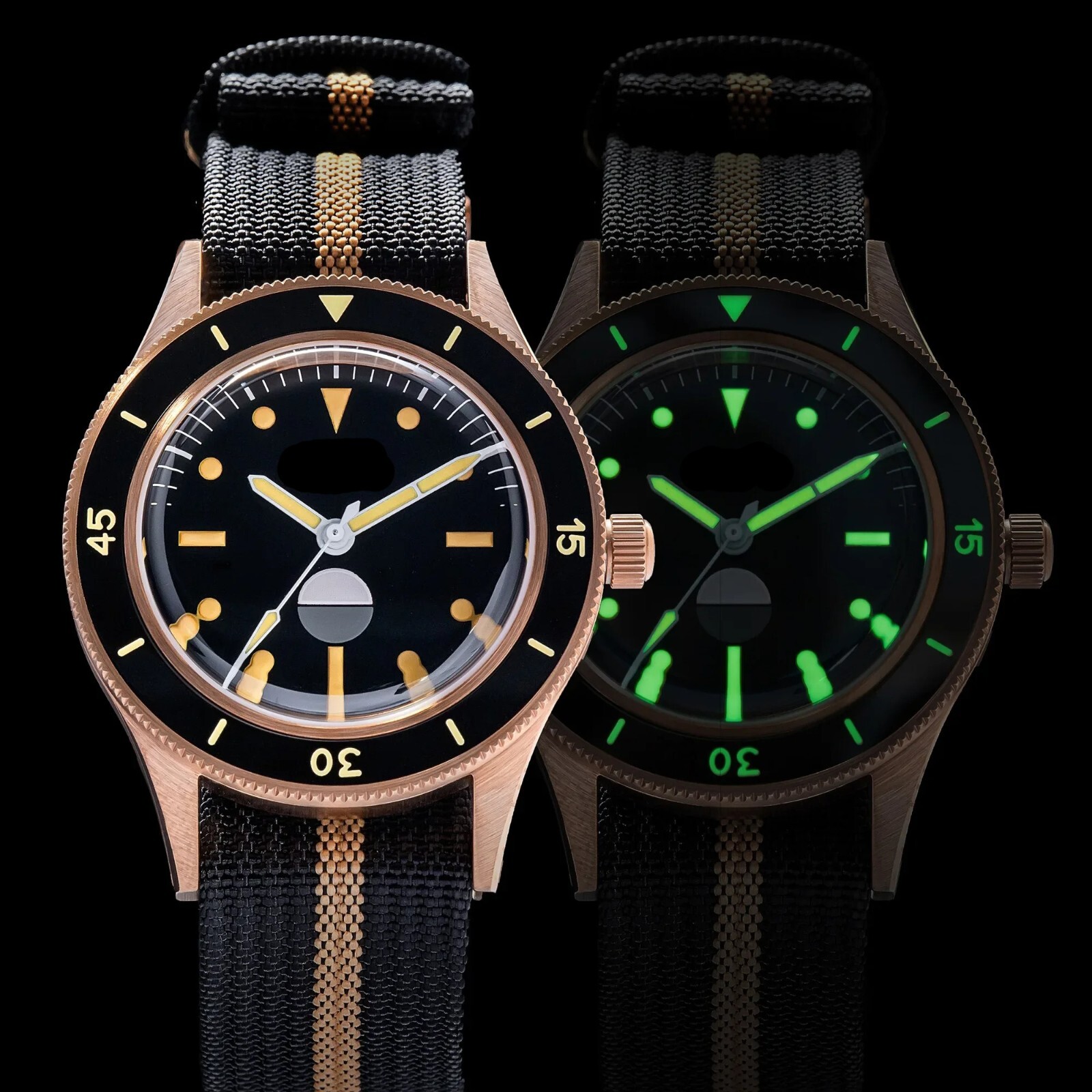 THORN Fathoms Fifty CUSN8 Bronze NH35 Diver 200M Automatic Watch 40mm Hygrometer