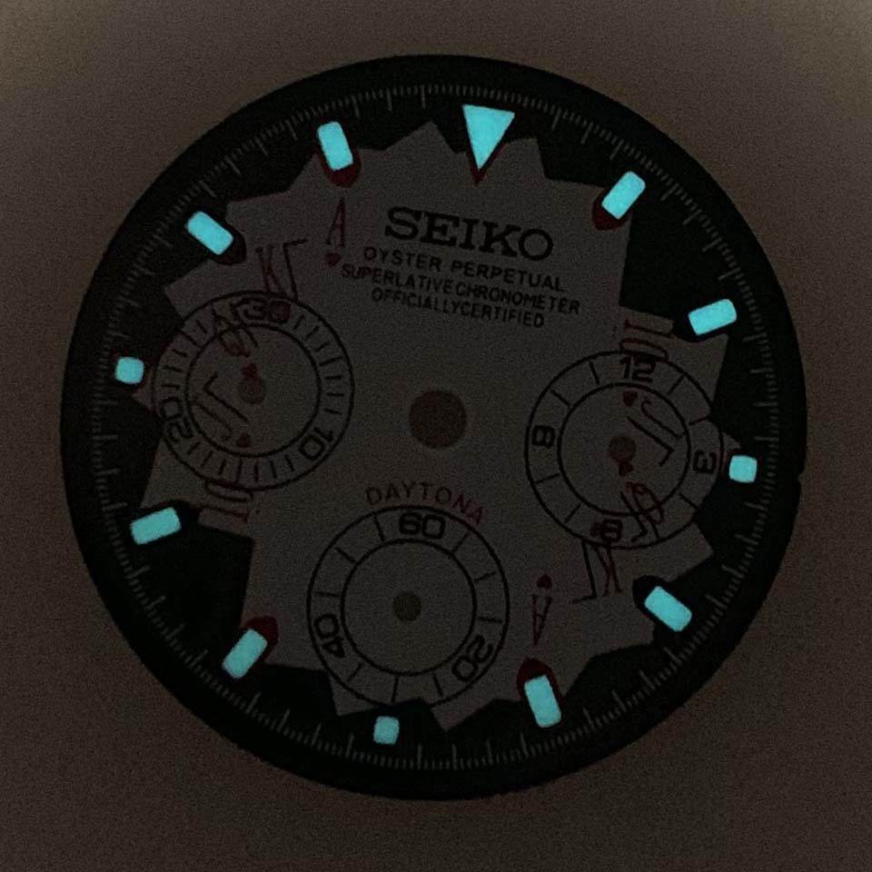 29.5mm multi-functional Watch Dial Green Luminous for VK63 Movement Accessories