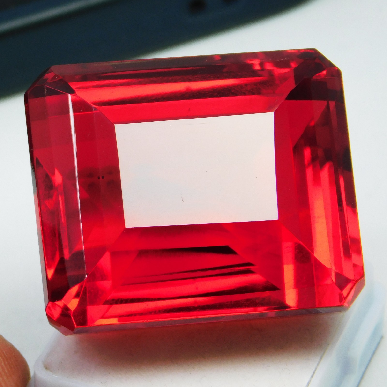 Natural Rare Almandine Red Garnet 160.40 Ct Certified Emerald Cut Loose Gemstone