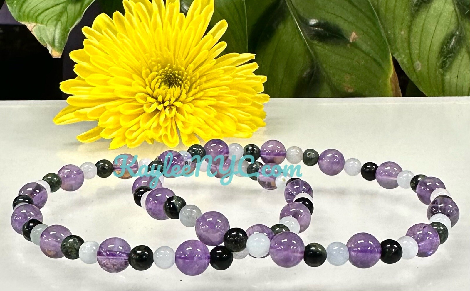 Wholesale Lot 6 Pcs Natural Crystal Pisces Zodiac Stretch Bracelet Healing
