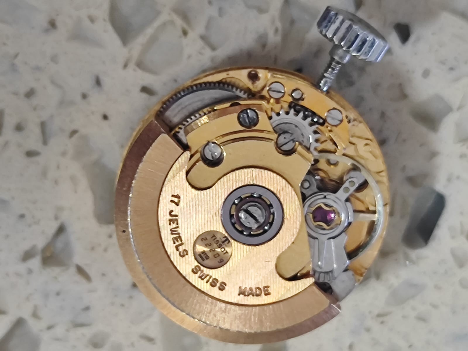 Vintage ETA 2671 Movement Automatic Lady with dial & hands Work & stop Used
