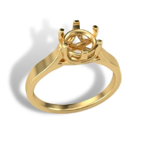 Round Cathedral Weave Design Pre-notched Ring Mounting