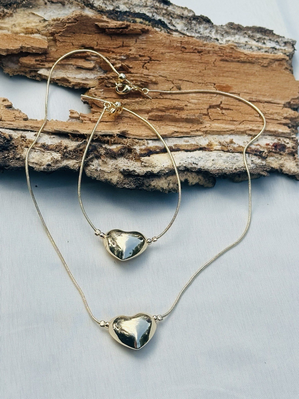 Set De Corazón Set Hearts (2 piezas) Cadena Y Pulsera Stainless Steel Uso Diario