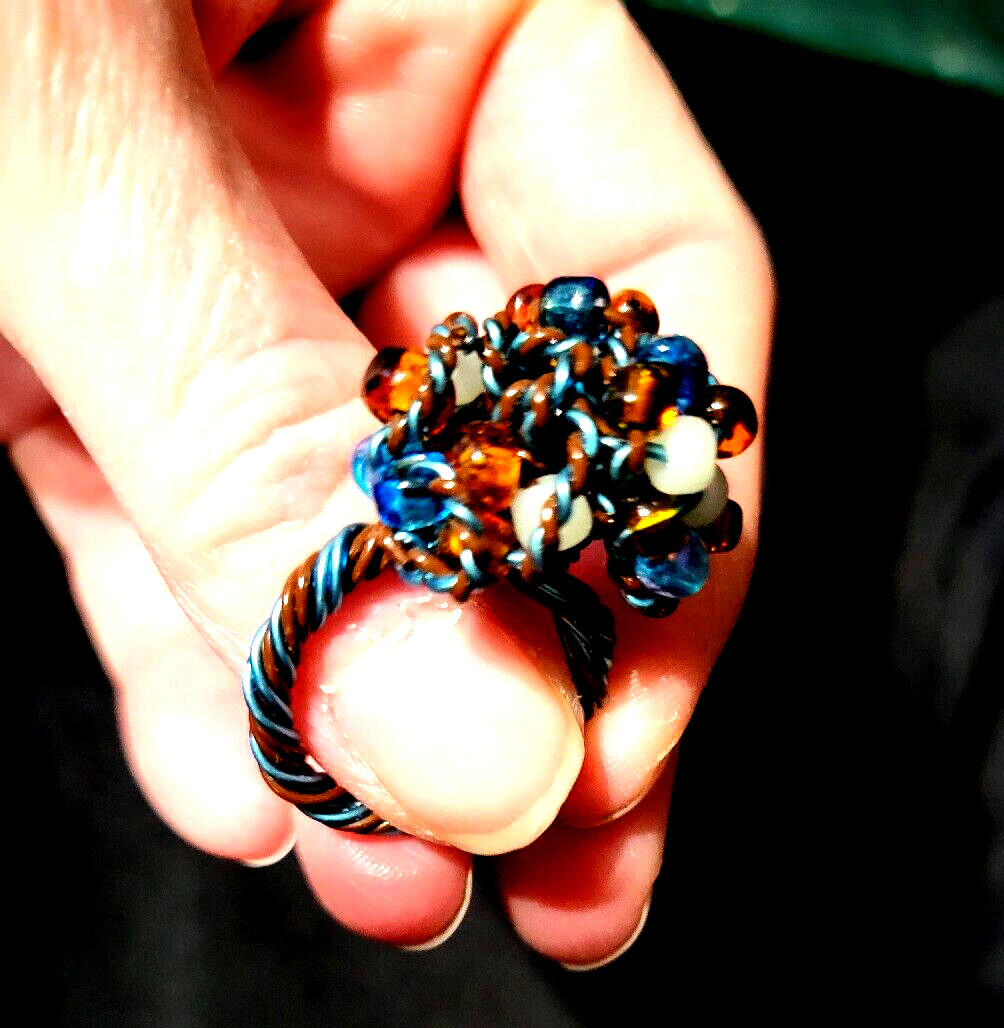 Size 7 Handmade Beaded Ring