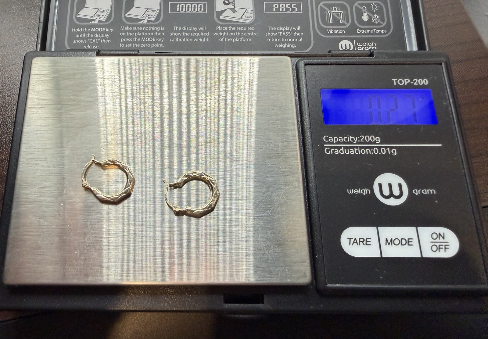 10k Yellow Gold Hoop Earring 0.27g