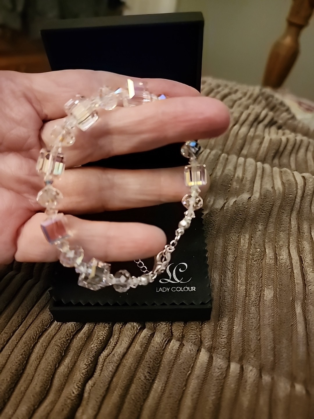 Lady Colour Crystal Bracelet AB Gorgeous Sparkling Jewelry Gift New In Box