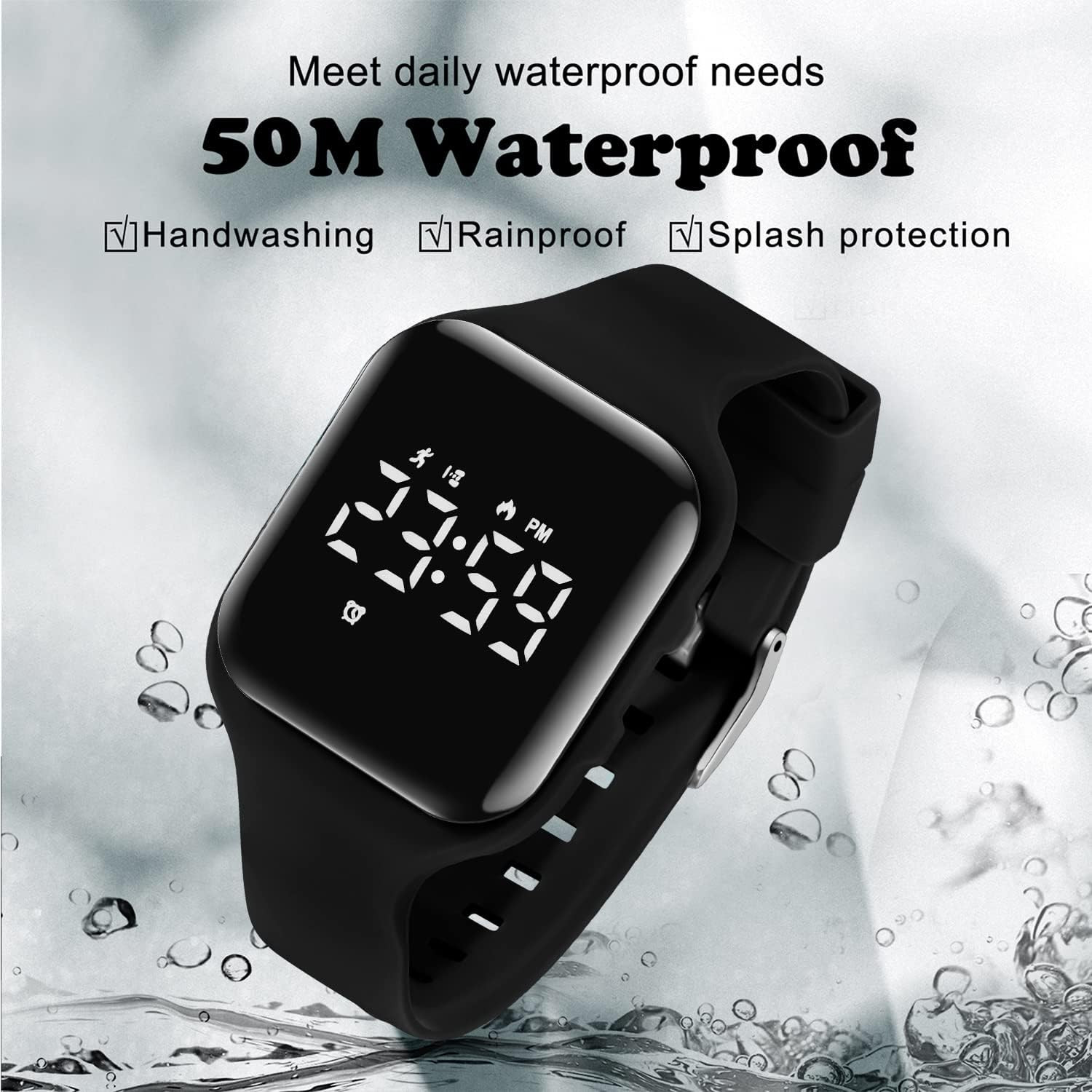 Kids Watches for Girls Boys Digital Sport Watch with Step Counter Pedometer Vibr