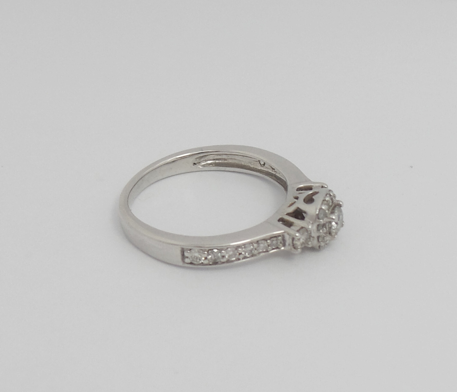 1/2CT Natural Diamond Anniversary Engagement Wedding Bridal Ring 10K White Gold