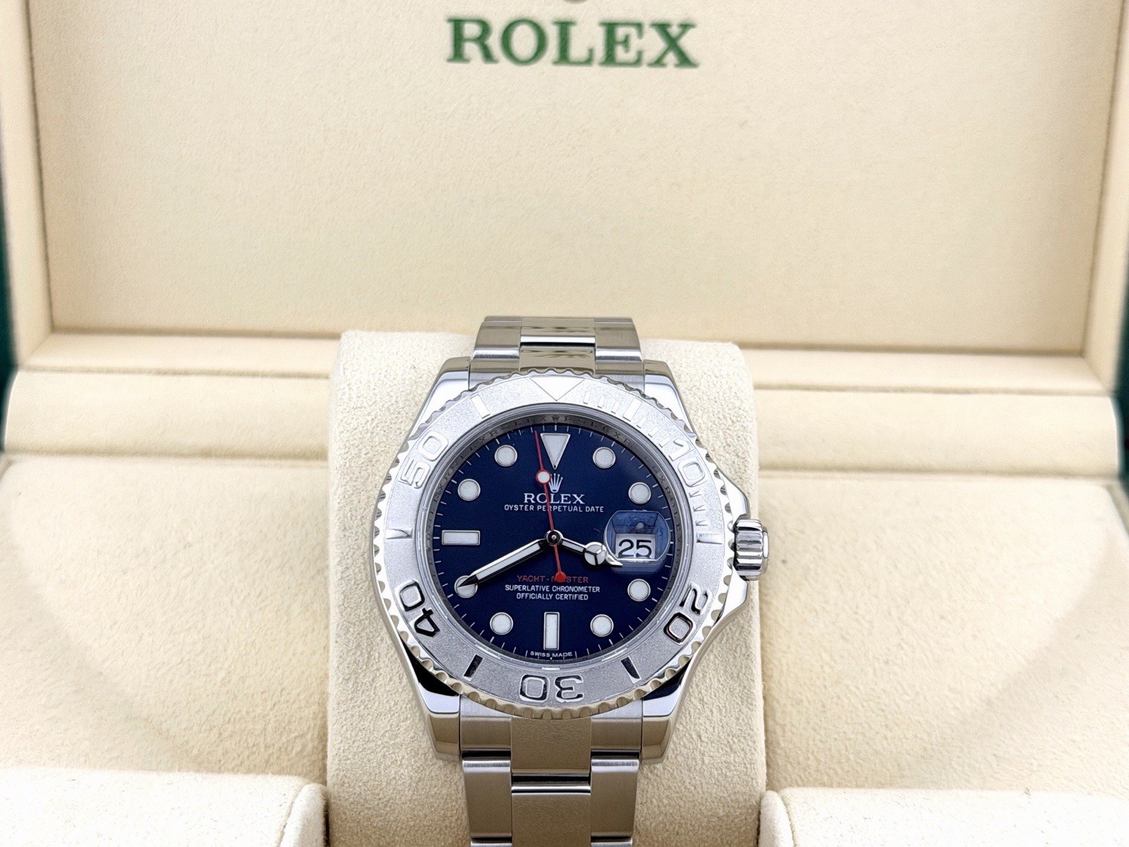 Rolex Yacht Master 40 116622 40mm Blue Dial Platinum Bezel Stainless Steel Box