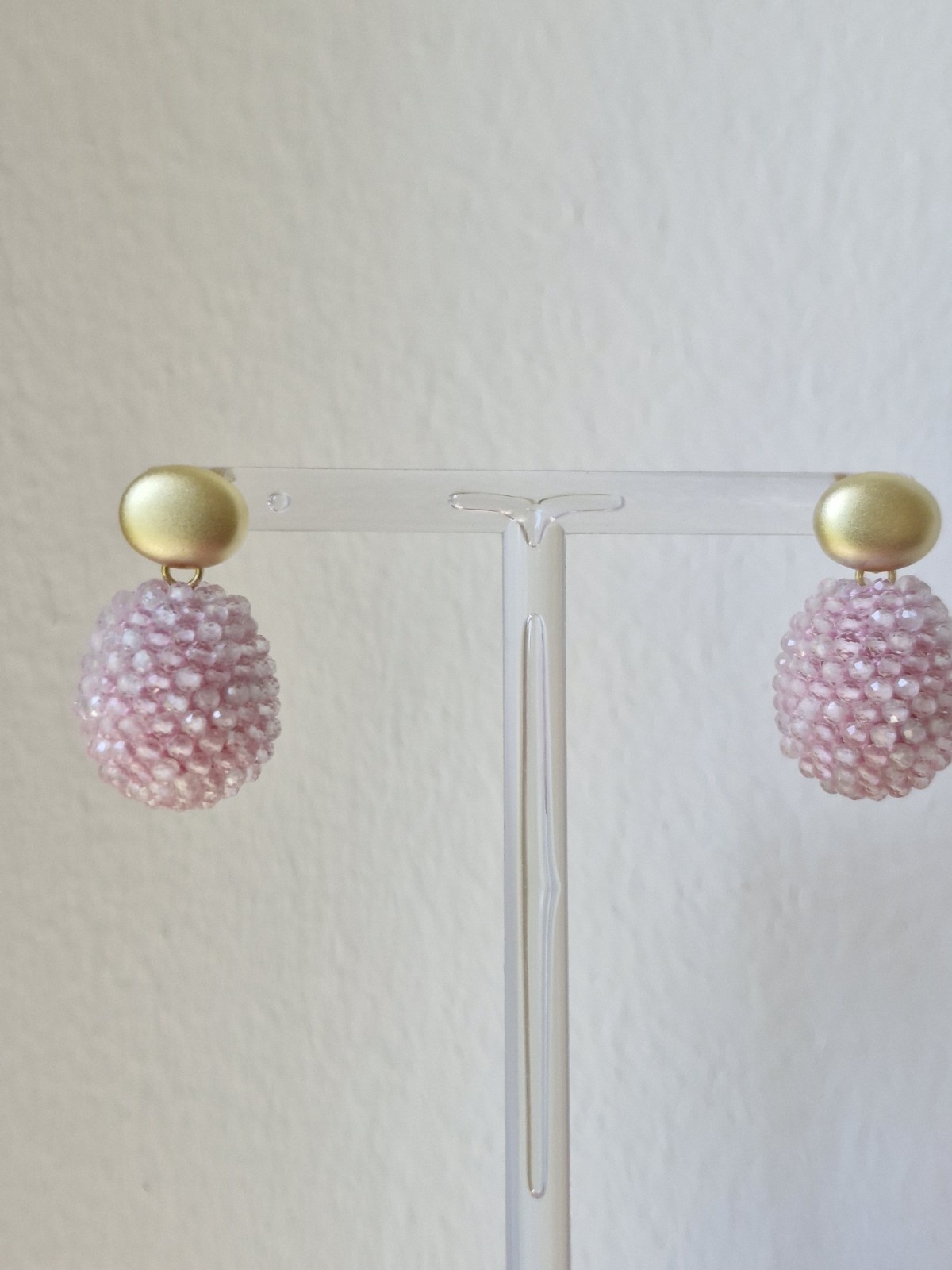 ROSE QUARTZ EARRINGS REMOVABLE