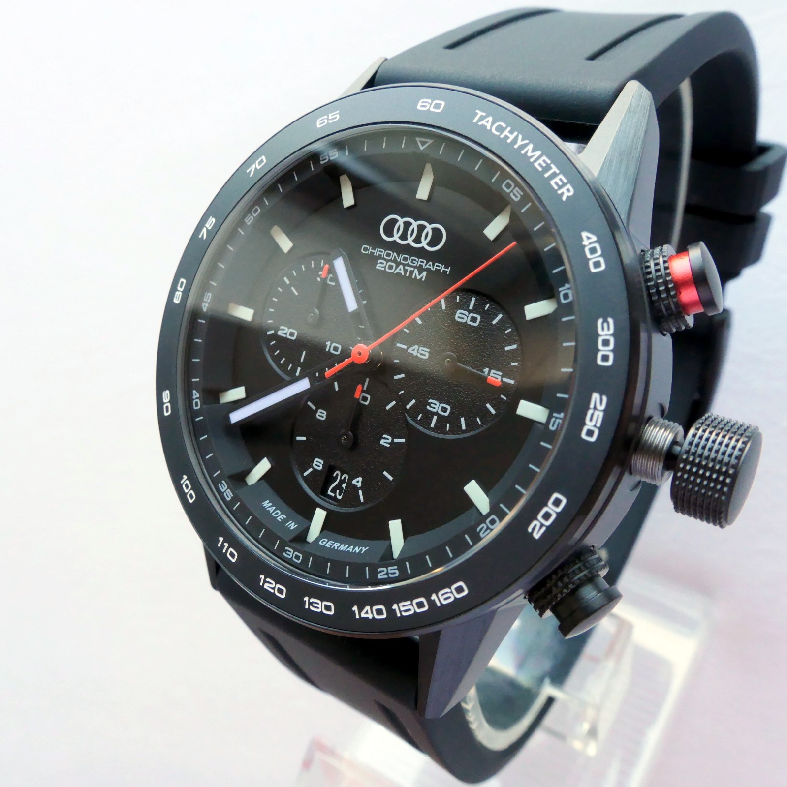 Audi Sport Driver Diver Racing Car Accessory Chronograph Made in Germany Watch
