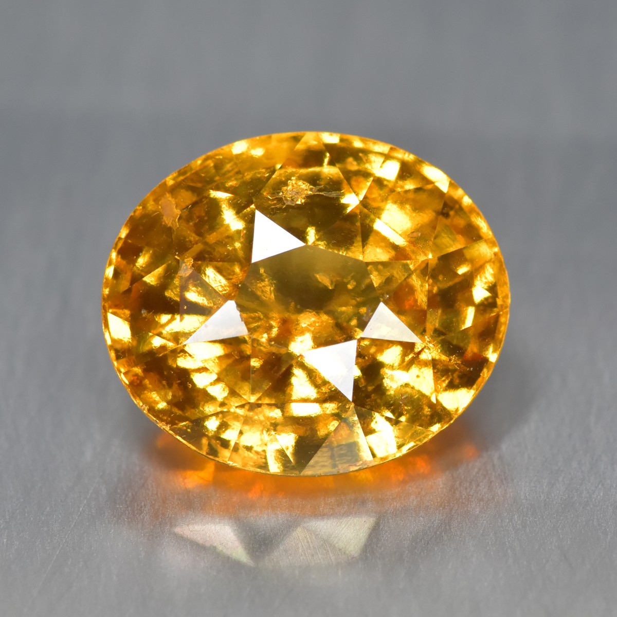 7.69Ct Natural Imperial Yellowish Orange Grossular Garnet Oval Shape – Srilanka