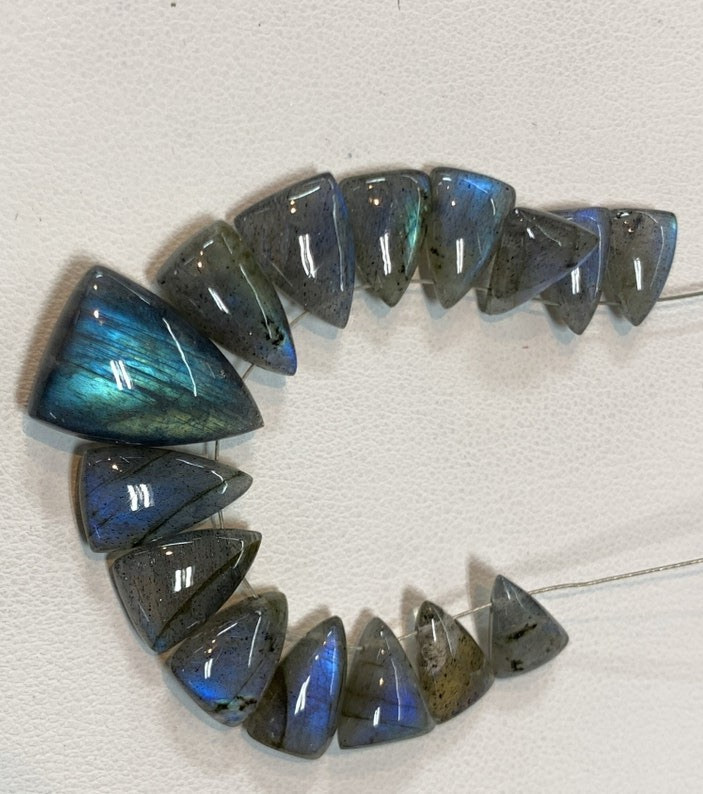 AAAA Labradorite Gemstone, Briolettes Blue Fire Shape Size 6.50×10-12.50×18.50MM