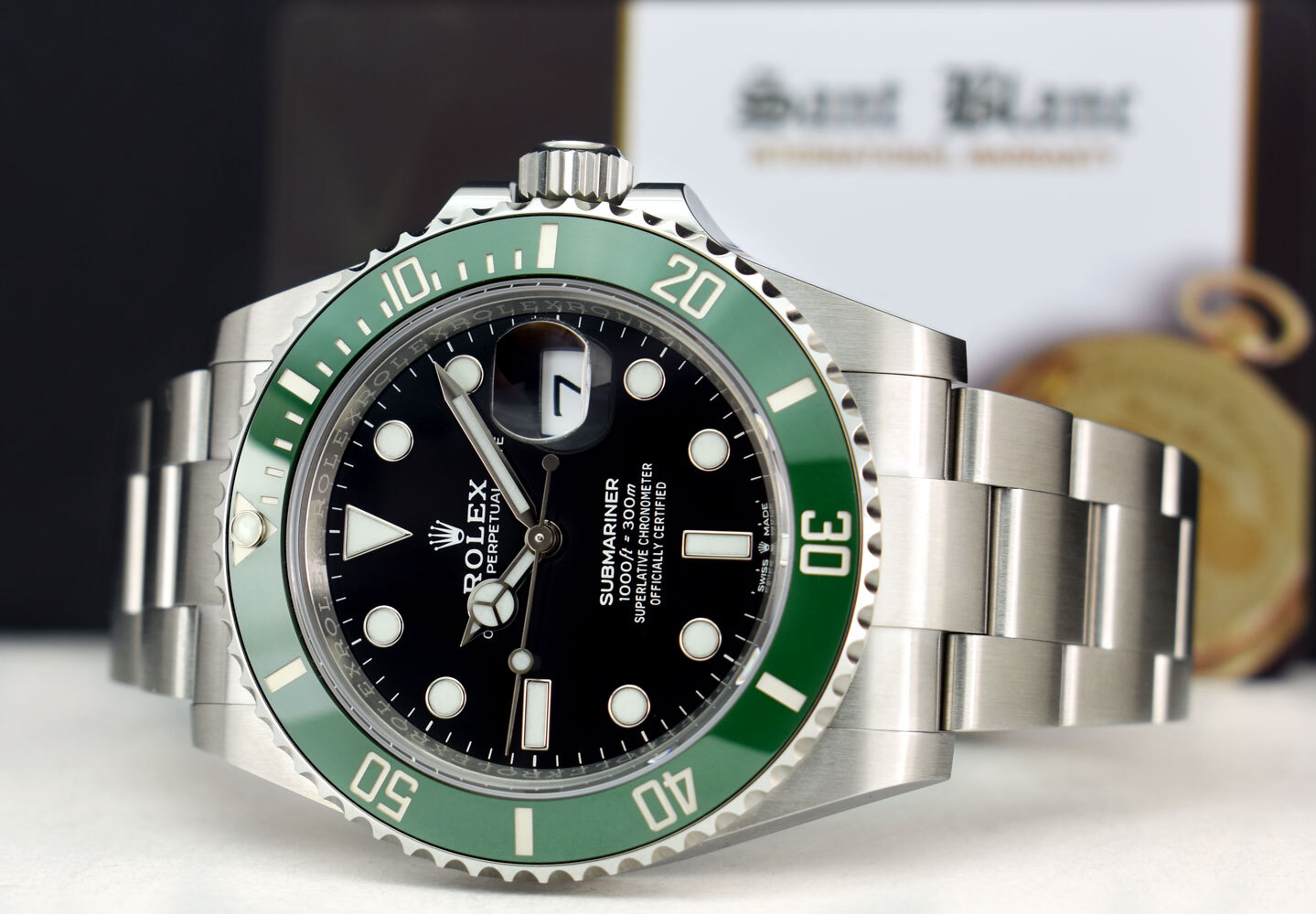 ROLEX 41mm Stainless SUBMARINER Green Bezel “KERMIT” 126610LV SANT BLANC