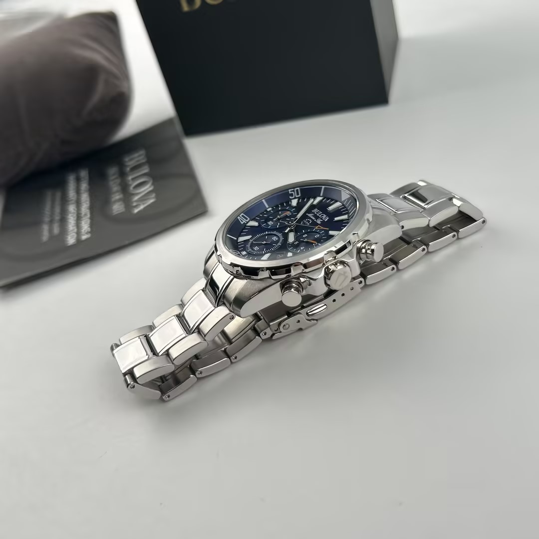 Bulova 96B256 Marine Star Blue Dial Men’s Chronograph Quartz Watch Stainless