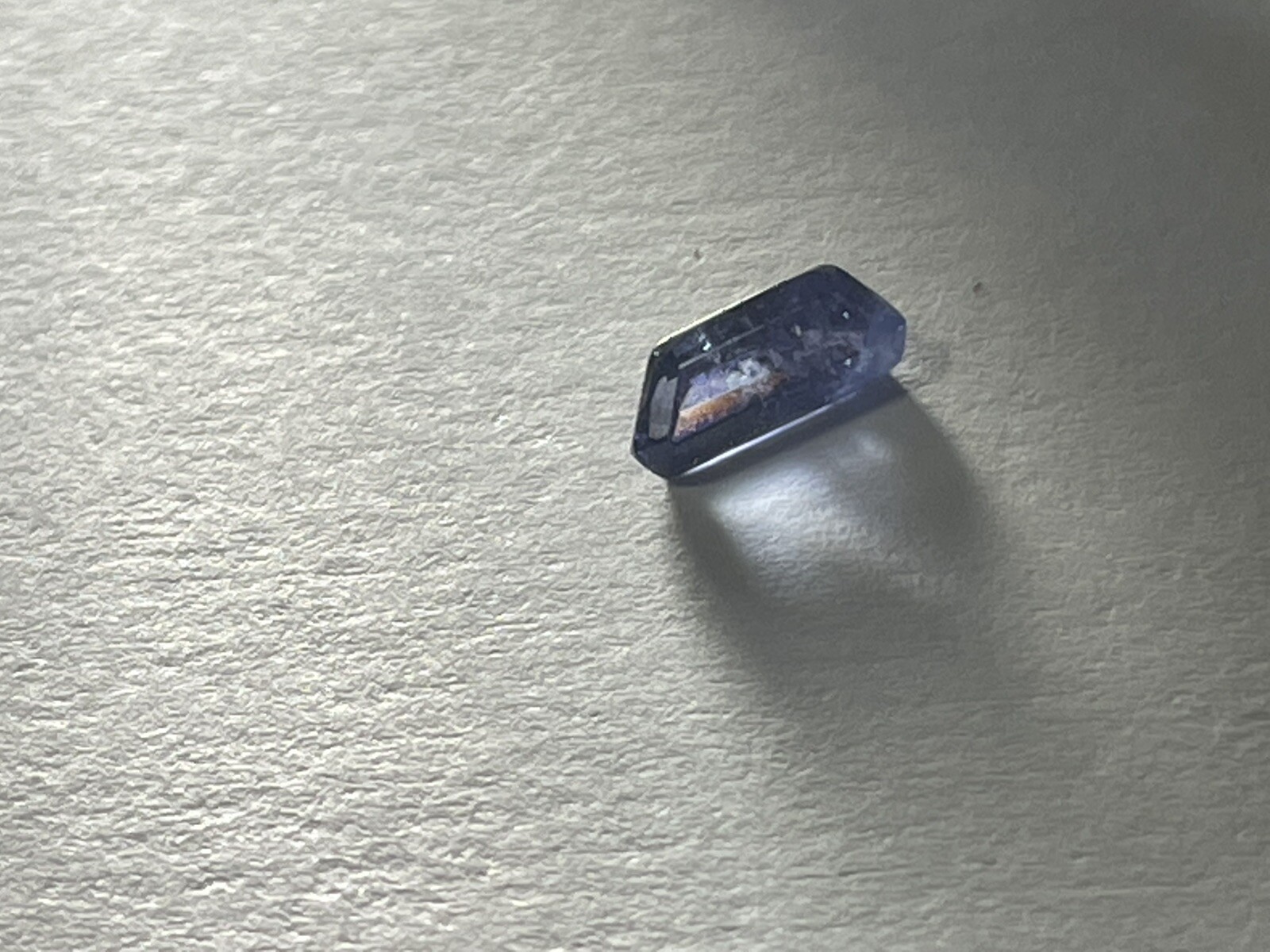 Benitoite from CA/USA fac cut in Germany 0.56ct 7.3x3mm Freeform