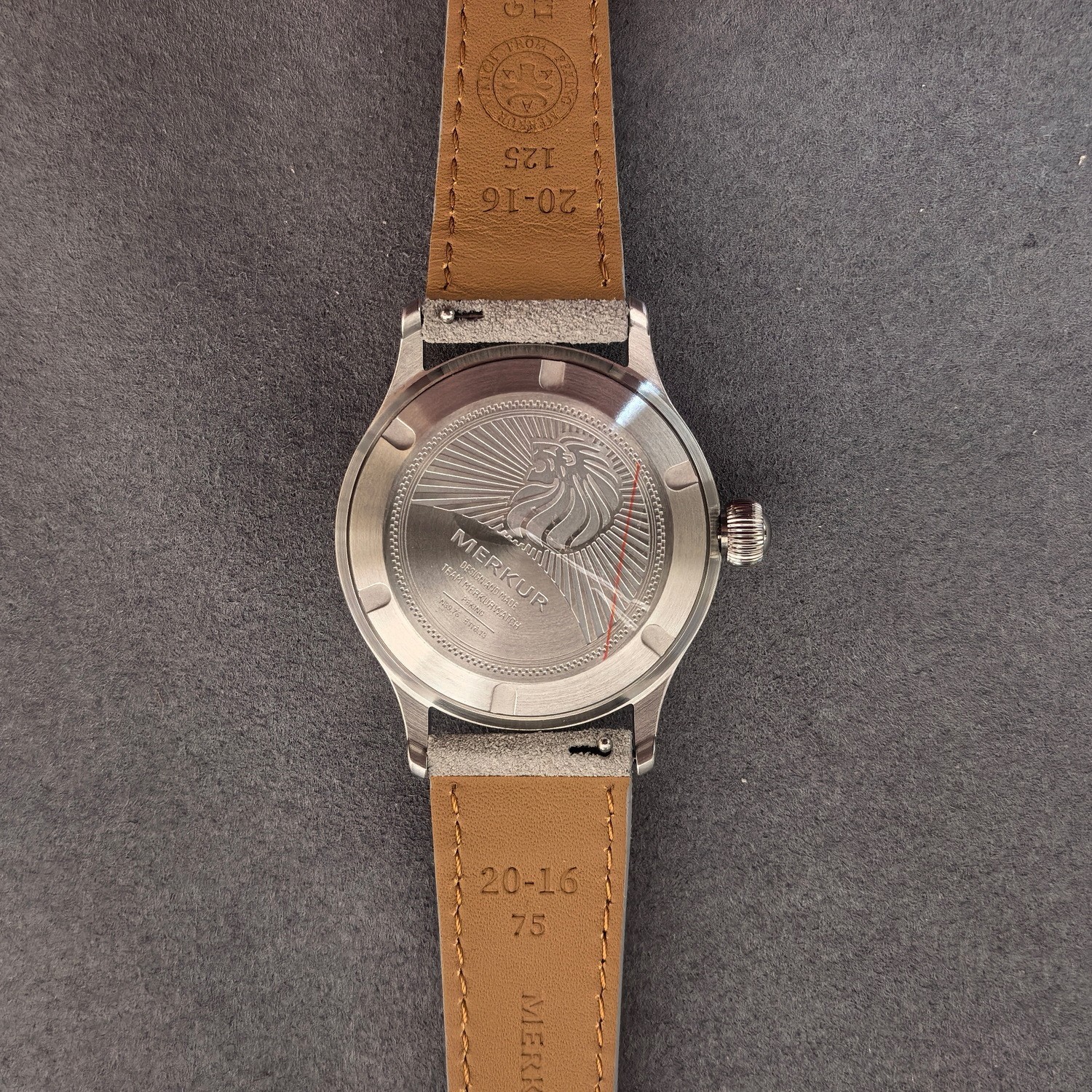 Merkur Men Automatic Watch Mechanical Wristwatch Waterproof Sapphire One Pointer