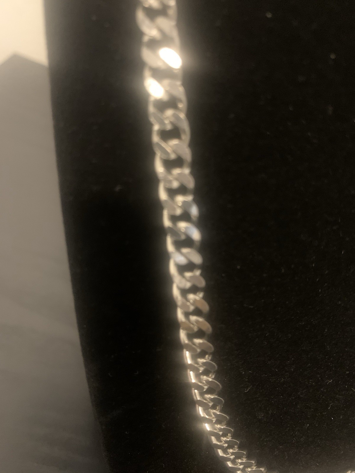 Rhodium Plated Stainless Steel Chain 6MM 20 Inches Long