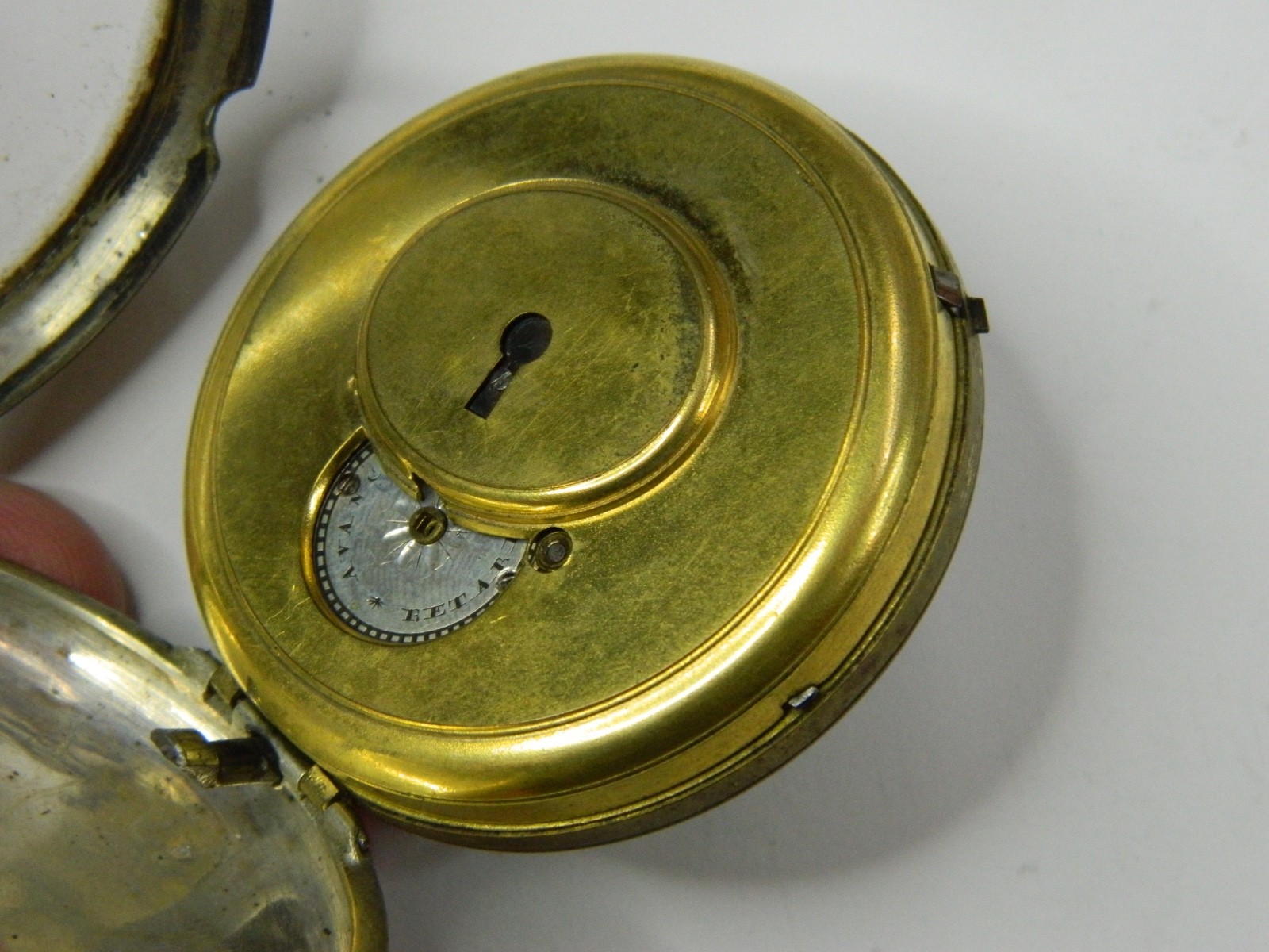 VERY RARE 18th CENTURY THIN FRENCH VERGE FUSEE REPEATER CHIME GONG POCKET WATCH