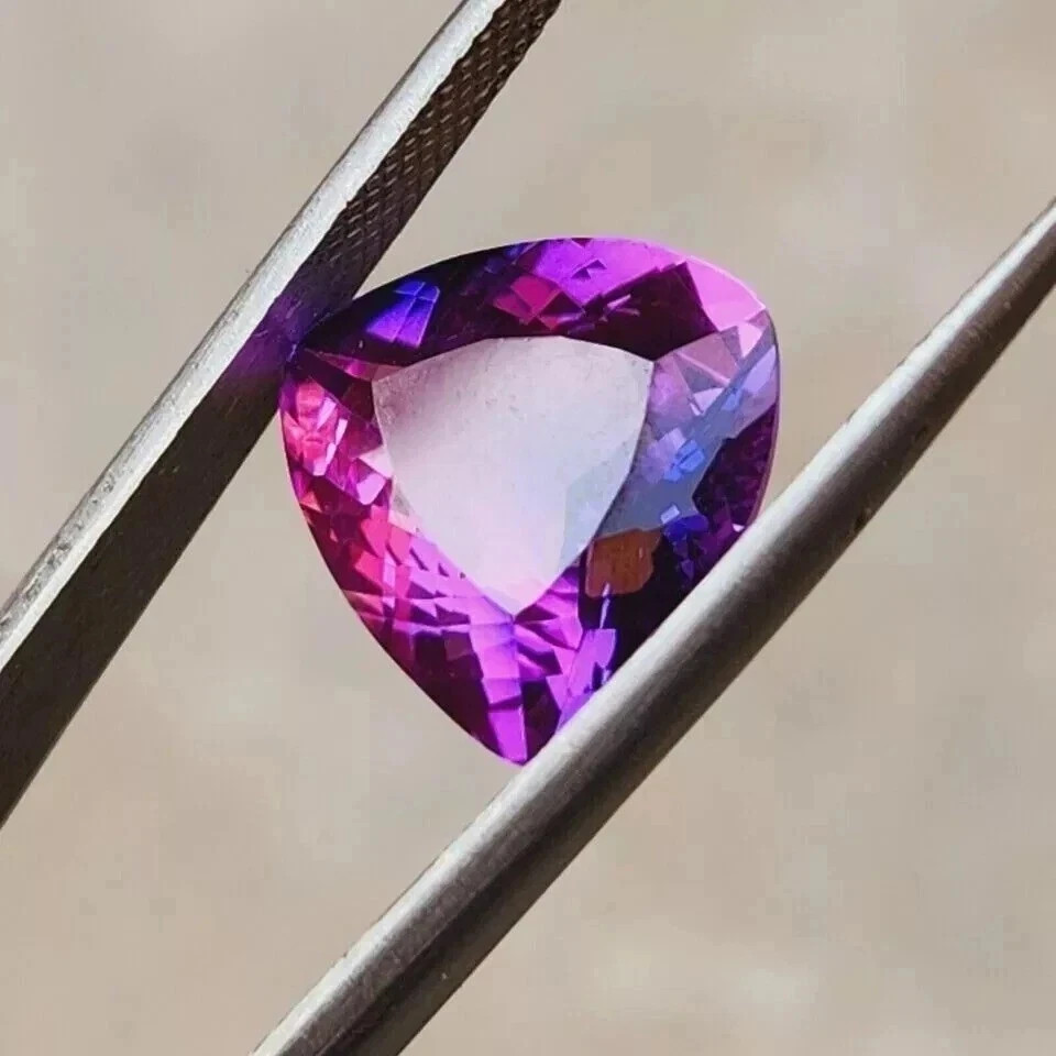 AAA 6.15Ct Natural Exquisite Purple Blue Sapphire Trillion Loose Certified Gem