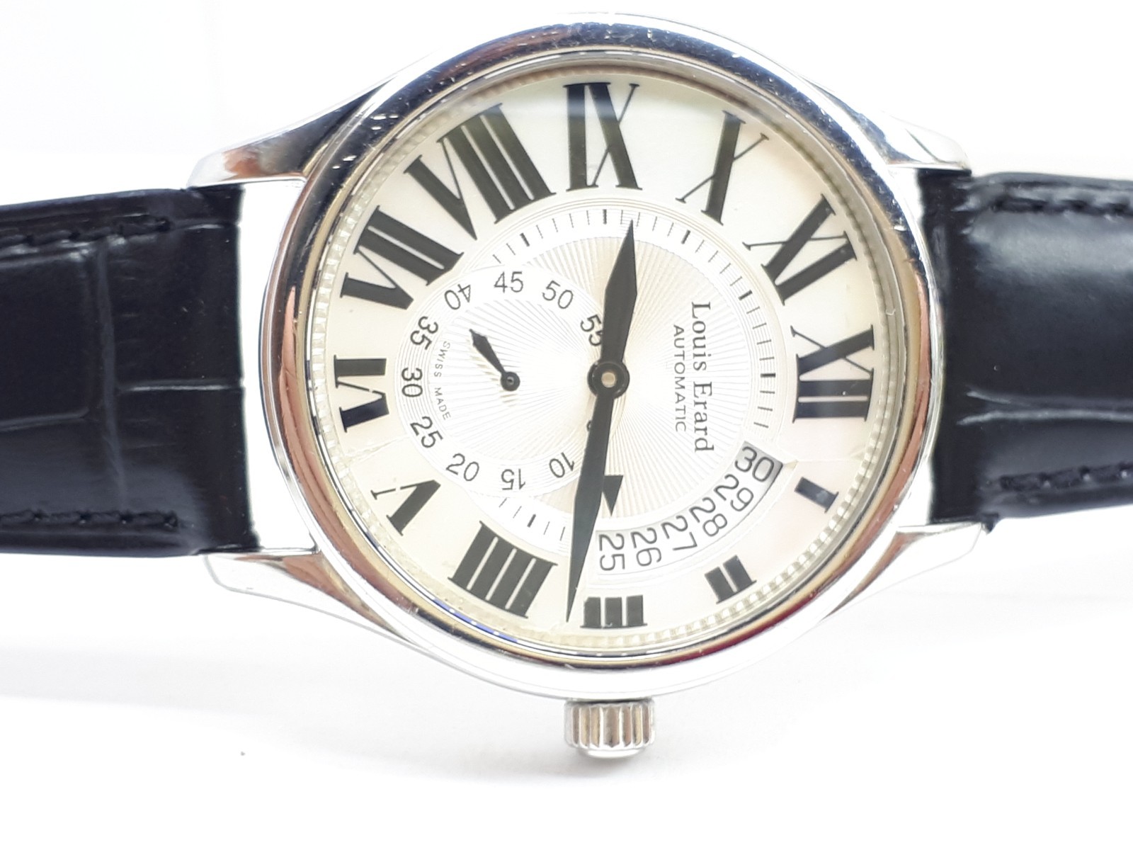 ELEGANT LOUIS ERARD L’esprit Du Temps 300 AUTO WATCH SWISS MEN’S STEEL CAL 2895