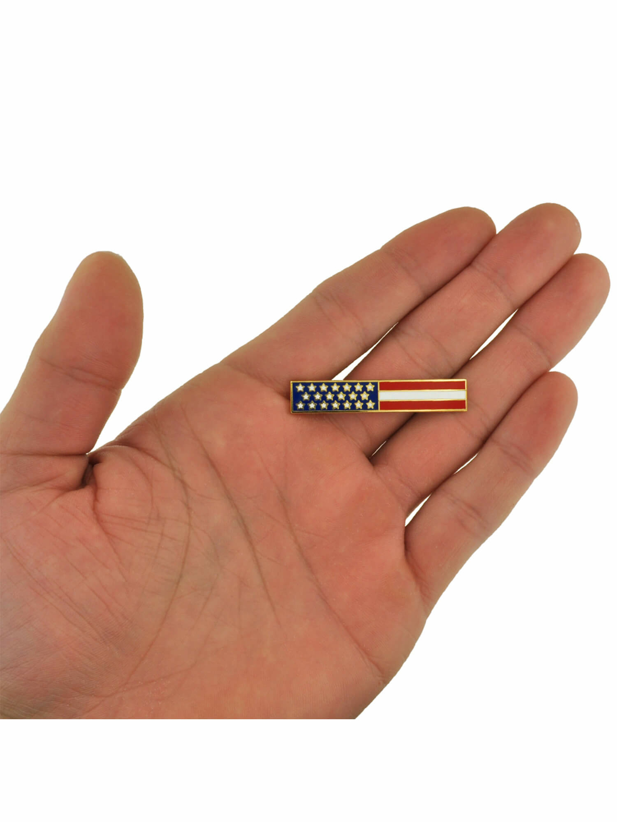 PinMart’s American Flag USA Citation Bar Police Officer Firefighter Lapel Pin