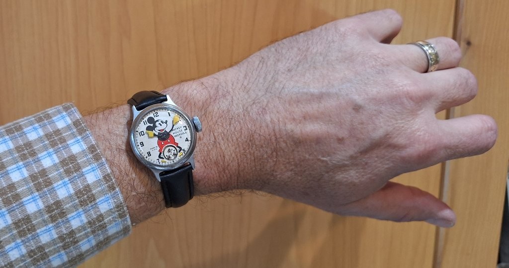 1930’s Ingersoll Mickey Mouse Watch Serviced and Wearable c. 1935 Model