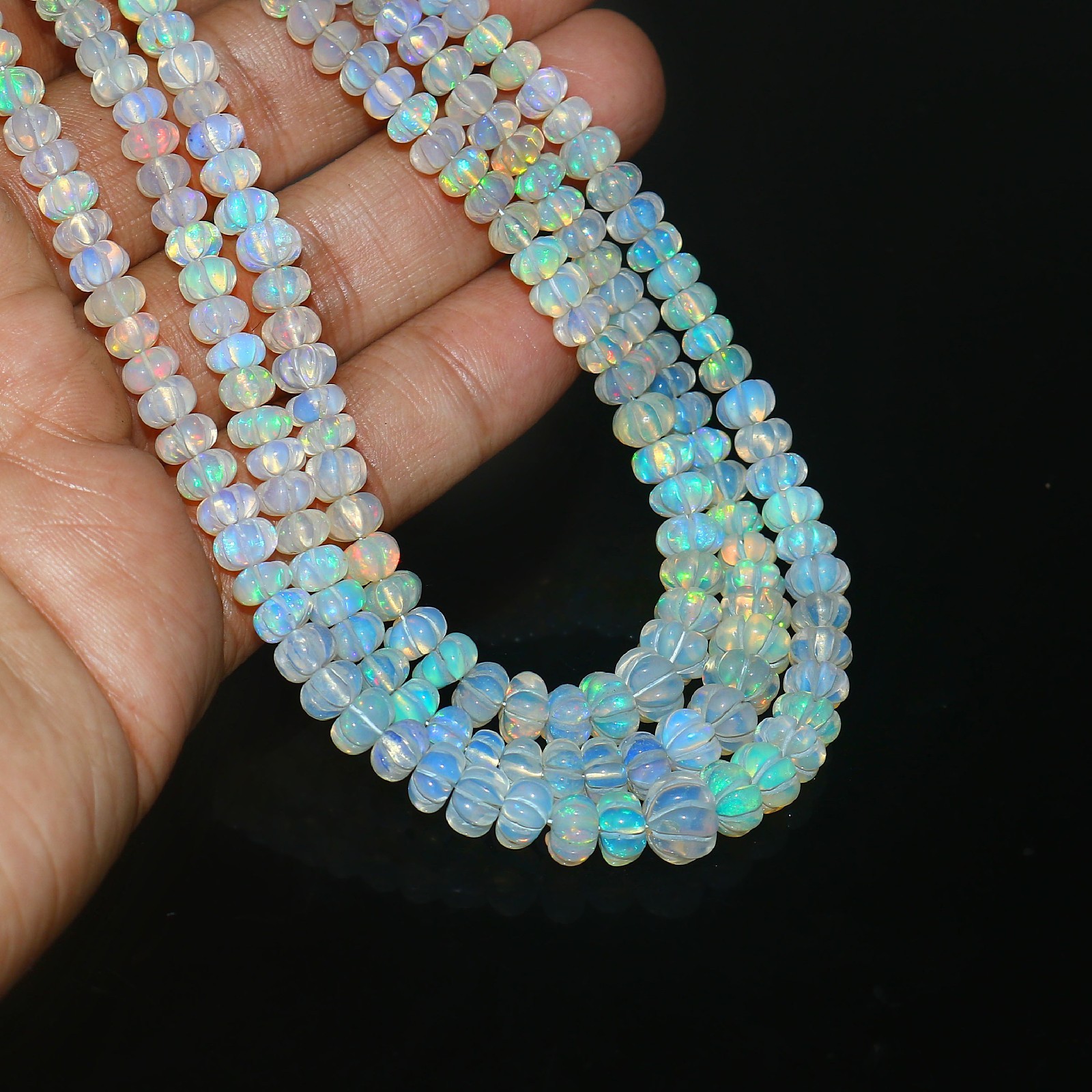 Gemstone Opal Beads Pumpkin Opal Beads Multi-Color Opal Necklace Gift For Friend