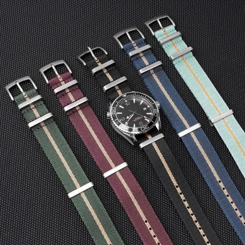 Soft Nylon Watch Strap for Omega Seamaster 007 Canvas 20mm 22mm Replacement Band