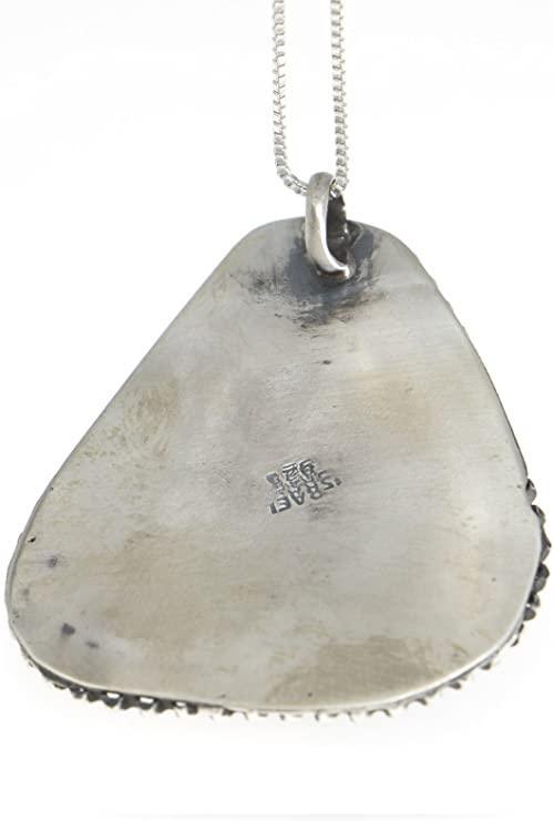 Eilat Stone Pendant in 925 Sterling Silver + Necklace