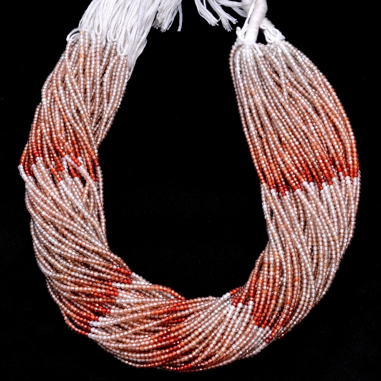AAA Quality Natural Multi Zircon Micro Faceted Rondelle Beads, 2 mm To 2.5 mm