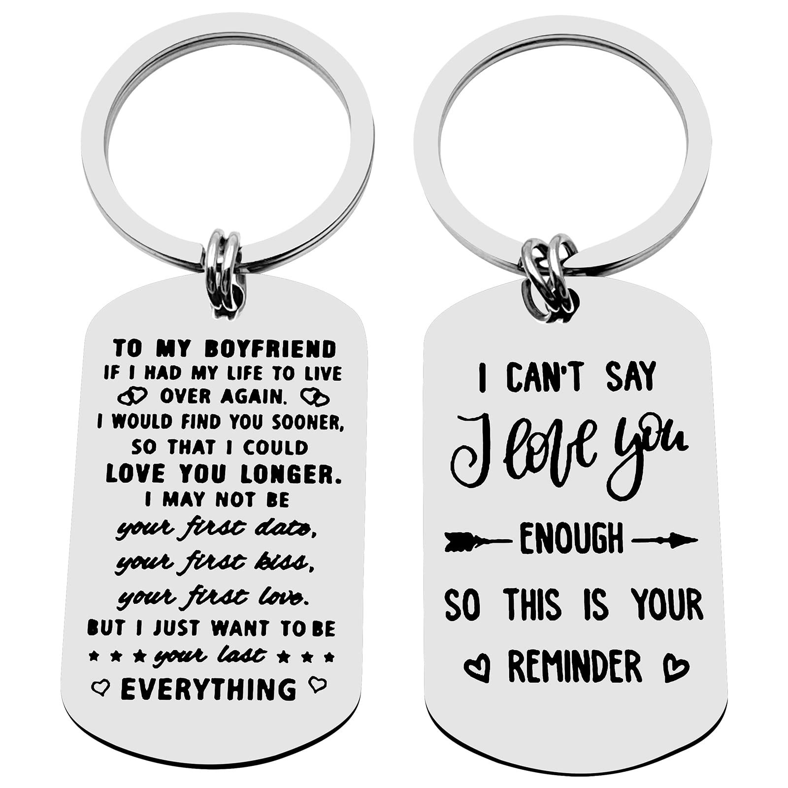 xyqcy To My Boyfriend Keychains From Girlfriend Gifts for Boyfriend Keyring C…