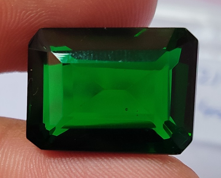 AAA+ 21.25 Ct. Green Amethyst Faceted Emerald Cut Loose Gemstone @Best Price