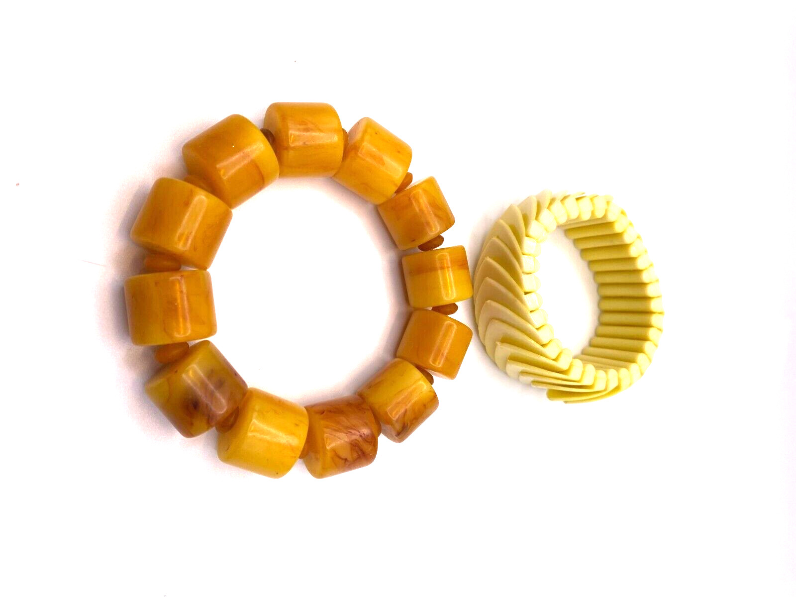 Mid-century acrylic stretch bracelets