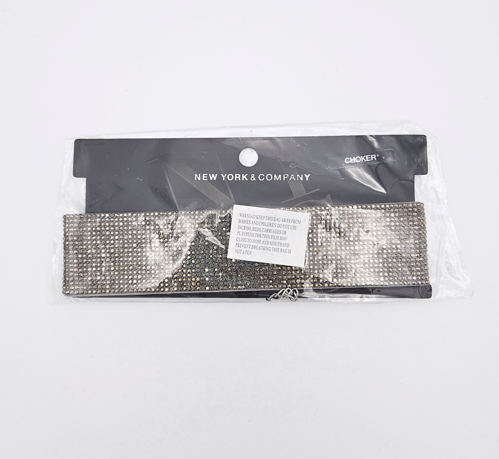 New York and Company Choker Set of 4 (White, Brown, Tan, Silver)
