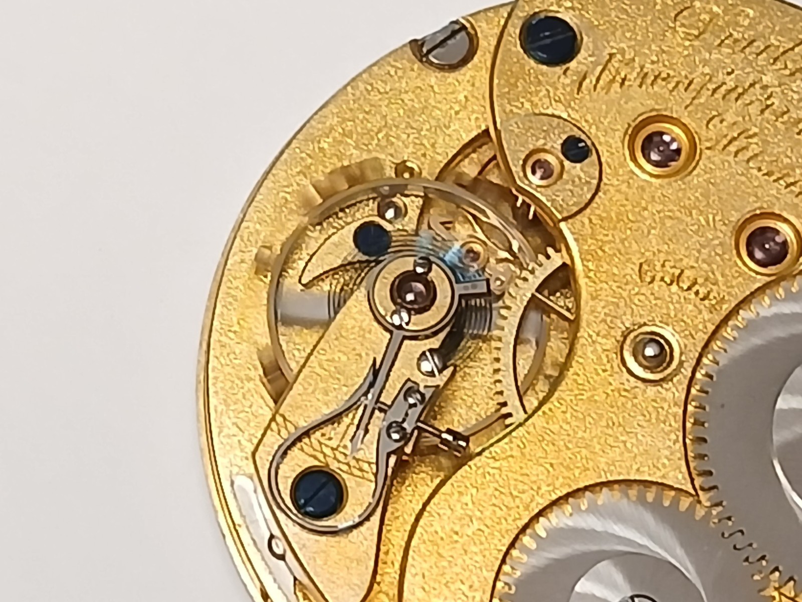 Stunning! “Rare” A Lange & Sohne 44mm DS Dial pocket watch movement. Runs!