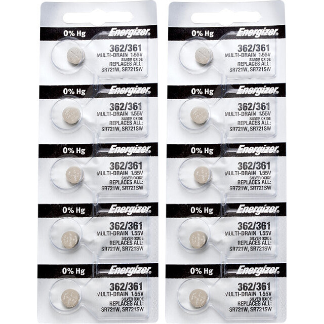 10 x Energizer 362 Watch Batteries -SR721SW or 361 Battery | Shipped from Canada