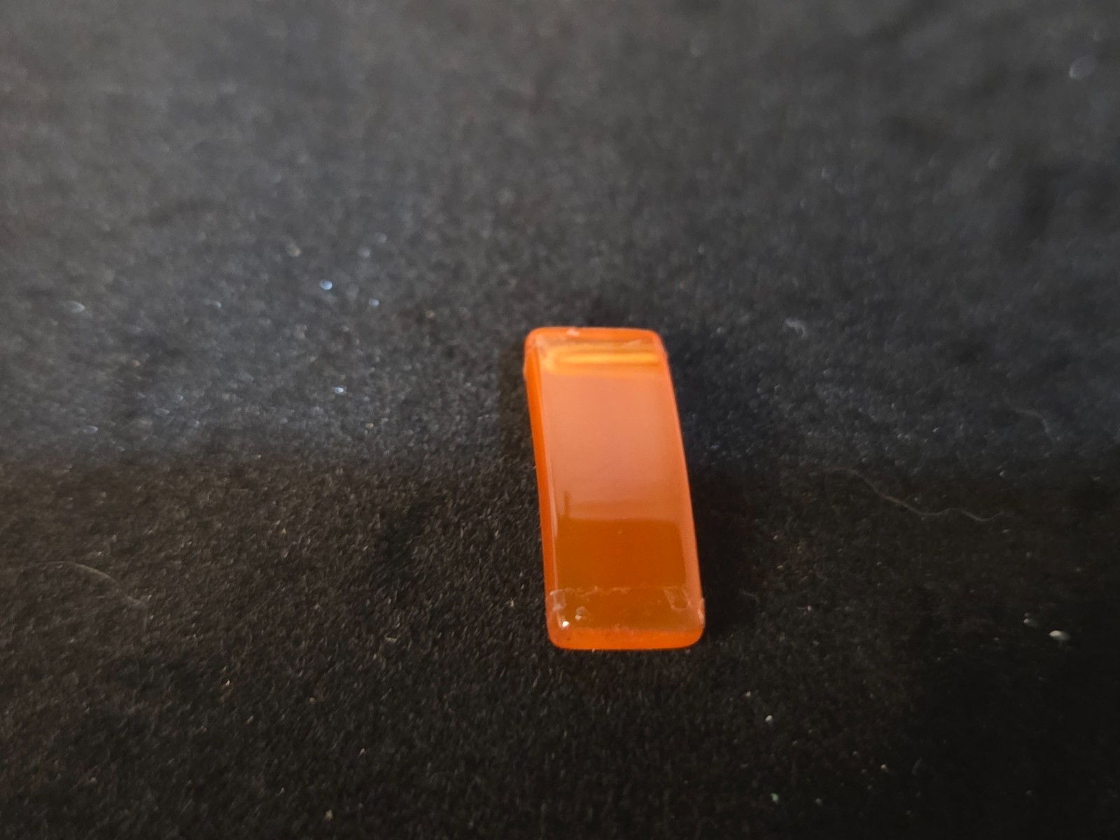 Vintage Orange Carnelian Agate Cabochon Rectangle Stone Panels lot of 6