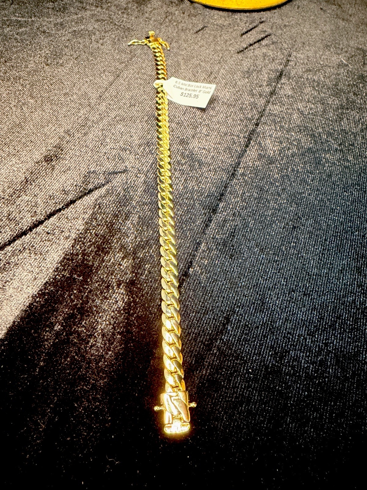 14K Stamped Yellow Gold 6.5MM Miami Cuban Link Bracelet 8in Box Lock