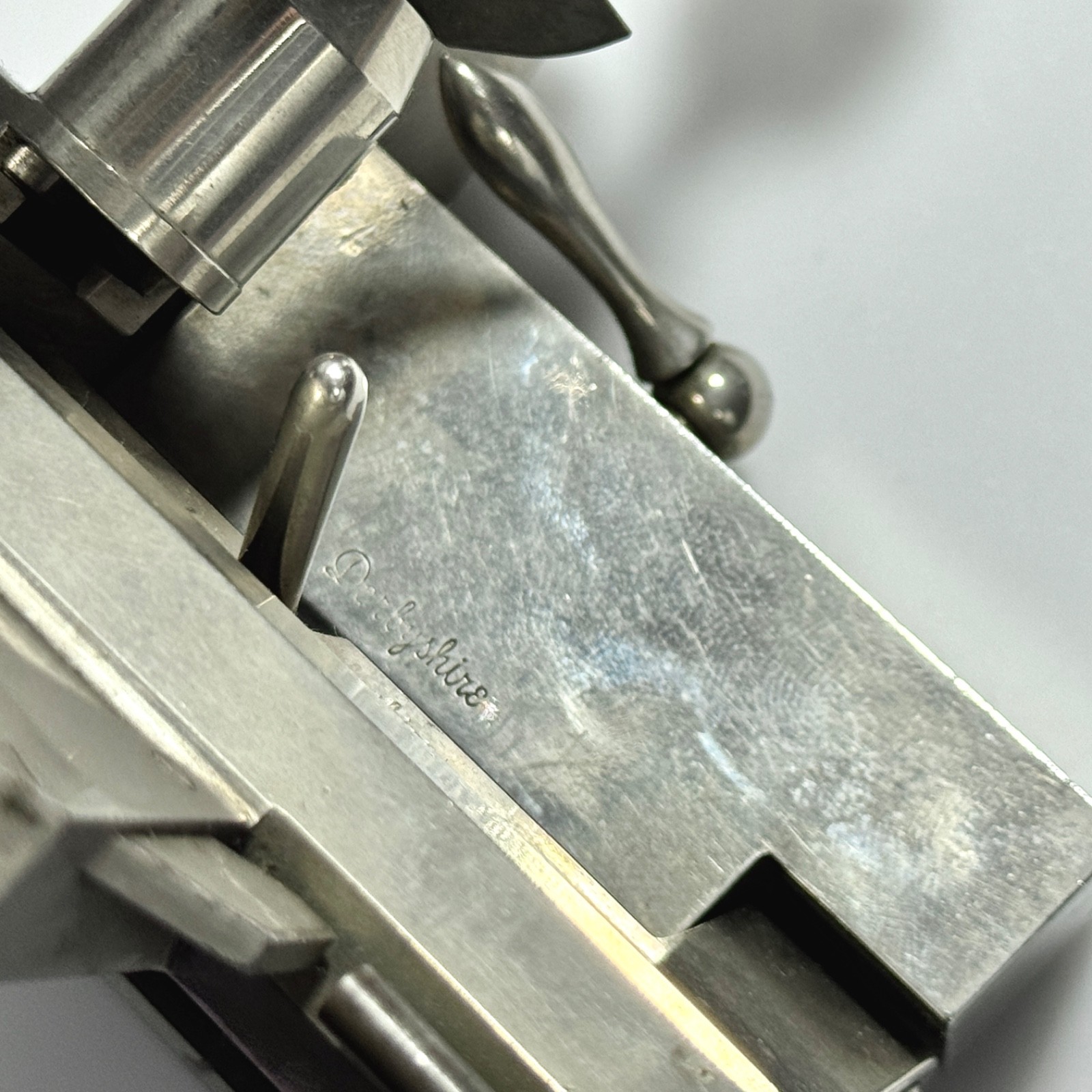 Rare Derbyshire Universal Faceplate Headstock Matching Jeweling Swing Tailstock